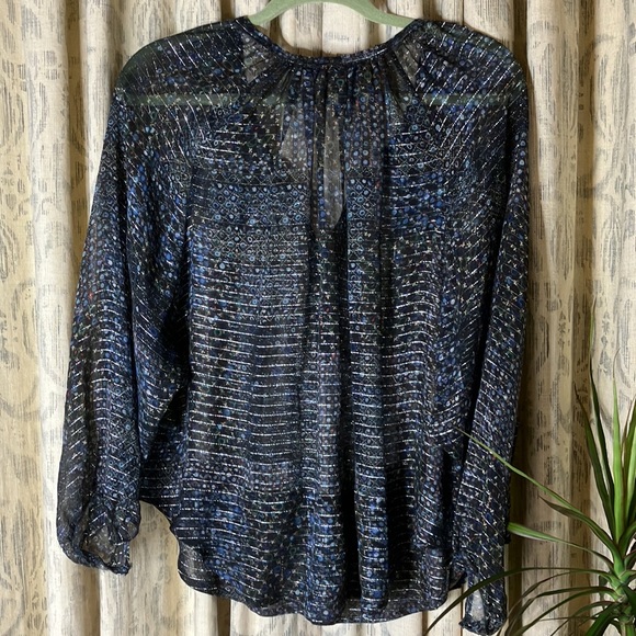 Isabel Marant silk metallic Blouse, Size 38/8 - Picture 5 of 7